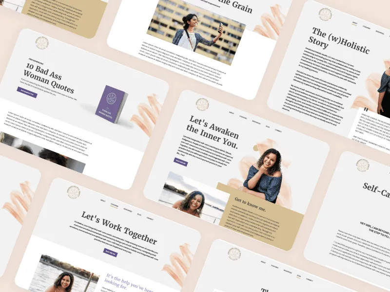 Awakened Holistic Health website redesign shown on laptop and phone screens